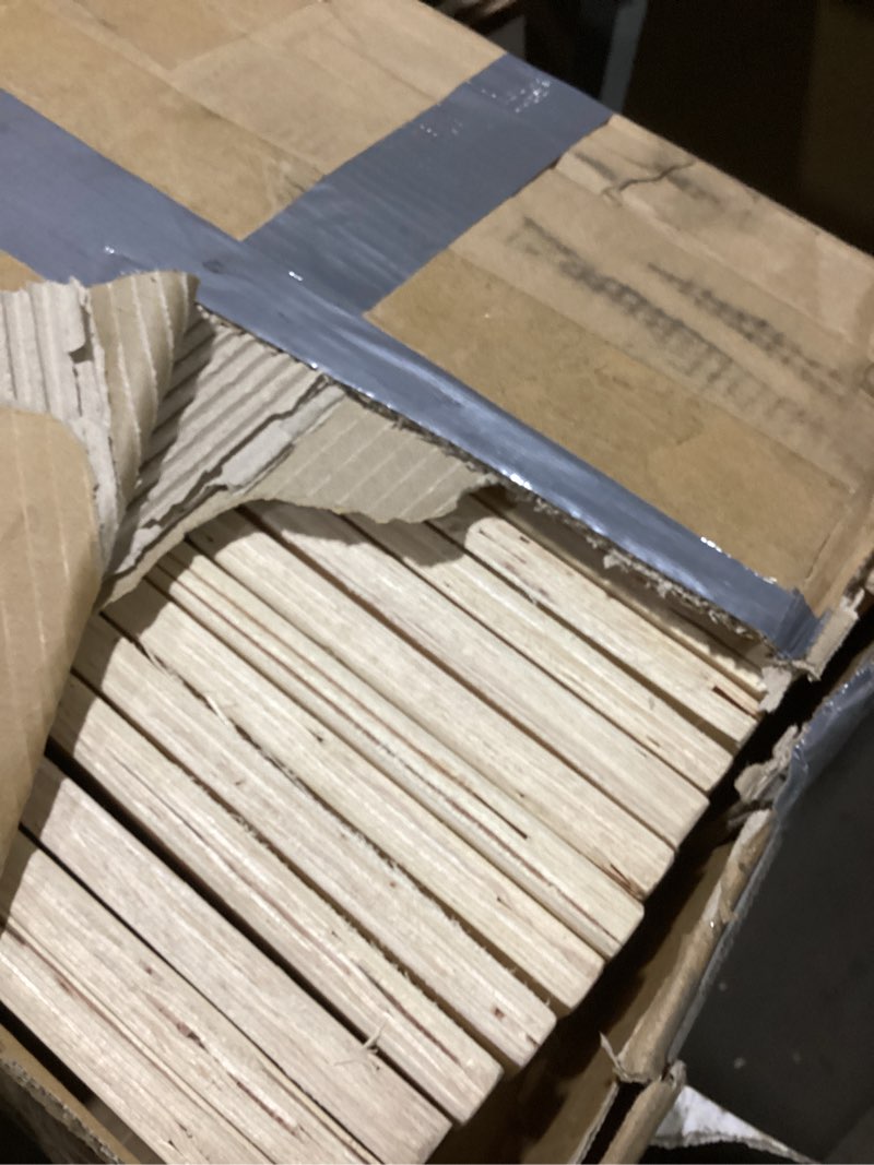 Condition photo showing As Is for signature design by ashley wooden mattress support bunkie board roll slat with nylon cord, queen, beige