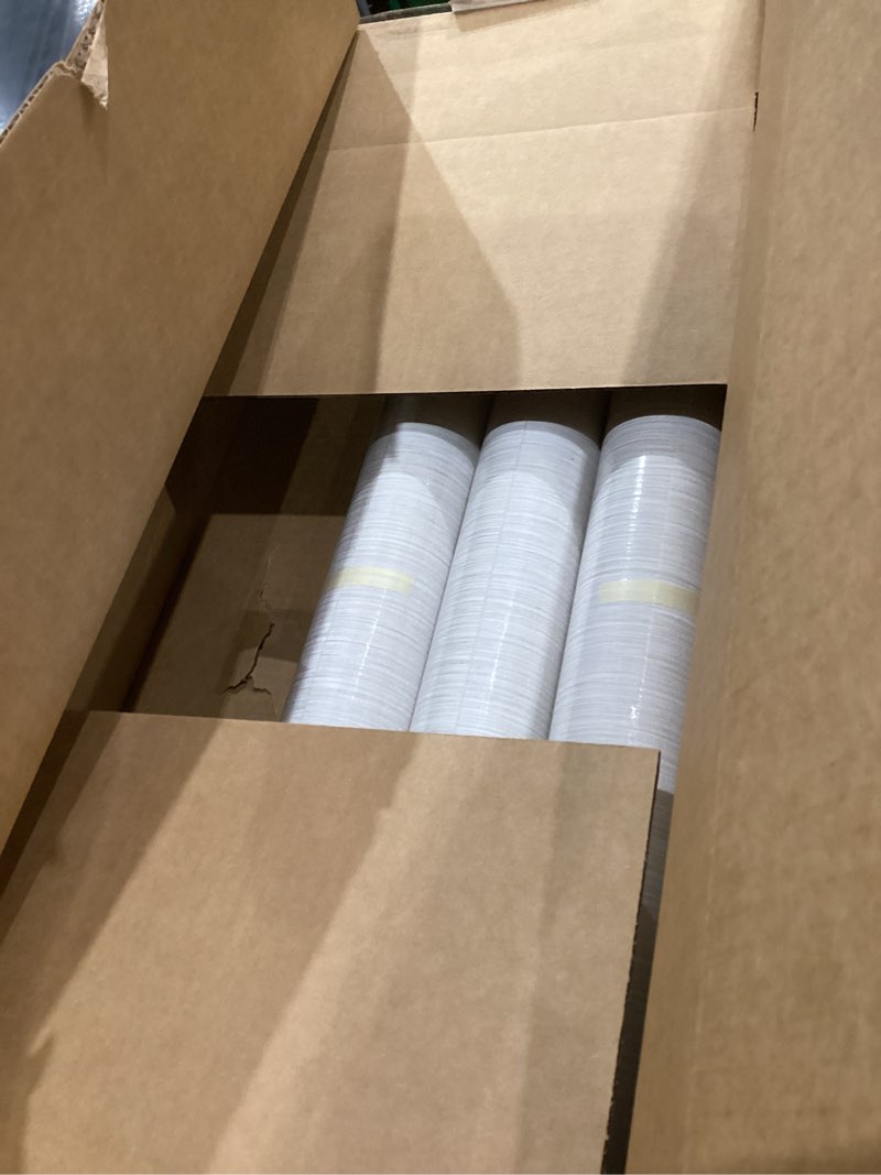 Condition photo showing New/Like New for Grasscloth Textured Wallpaper Beige Gray Linen Thick 24" X 394" Fabric Contact Paper Grassweave Removable Modern Self Adhesive Wallpaper for Walls Cabinets Bedroom Liners Fireplace 24" x 394" Beige Gray