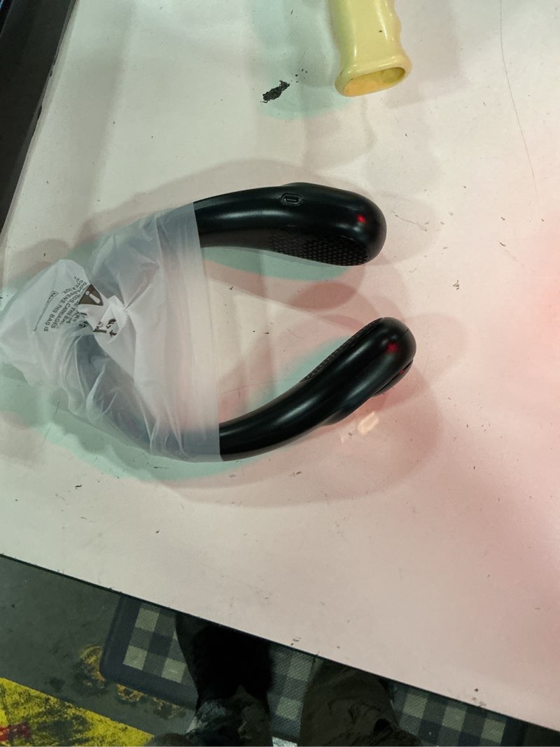 Condition photo showing New/Like New for kidee neck fan, portable bladeless neck fans, upgrade 360° airflow, super quiet, 3 speeds, 4000mah personal wearable neck fan, upgraded cooling air volume usb rechargeable hands free fan dark-black
