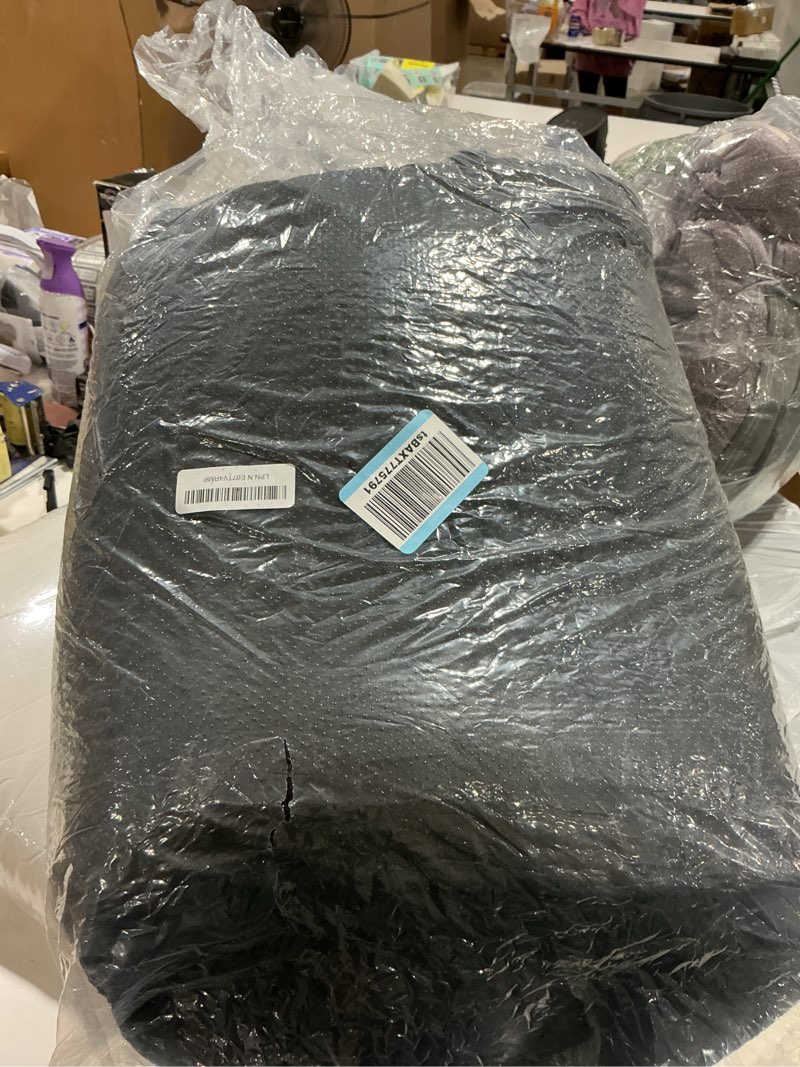 Condition photo showing Good Condition for heggcooe large dog car seat under 100 lbs, washable dog car bed for 2 medium dogs, detachable pet booster seat with storage pocket and seat belt for back seat dog travel bed black/grey