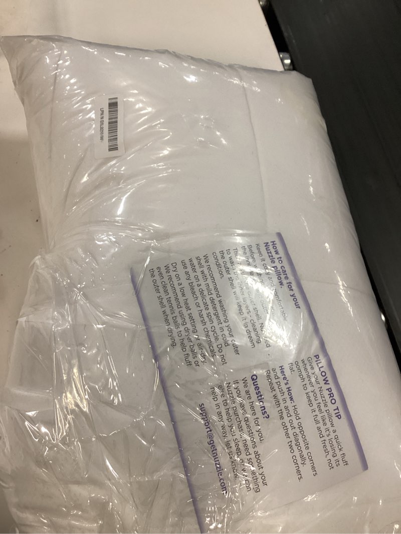 Condition photo showing Good Condition for nuzzle adjustable firm pillow , luxury standard size bed pillow hotel collection - best adjust height soft cooling pillow for back, stomach or side sleepers - home gifts standard size (set of 1) white