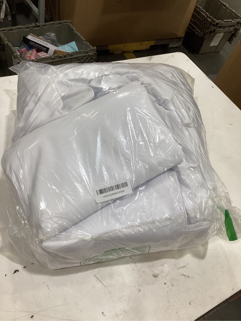 Condition photo showing Good Condition for fitable 6 pack white round tablecloths - 120 inches in diameter - stain resistant and washable table clothes, polyester fabric table covers for wedding, party, banquet, formal events white 120 in round, 6 pack