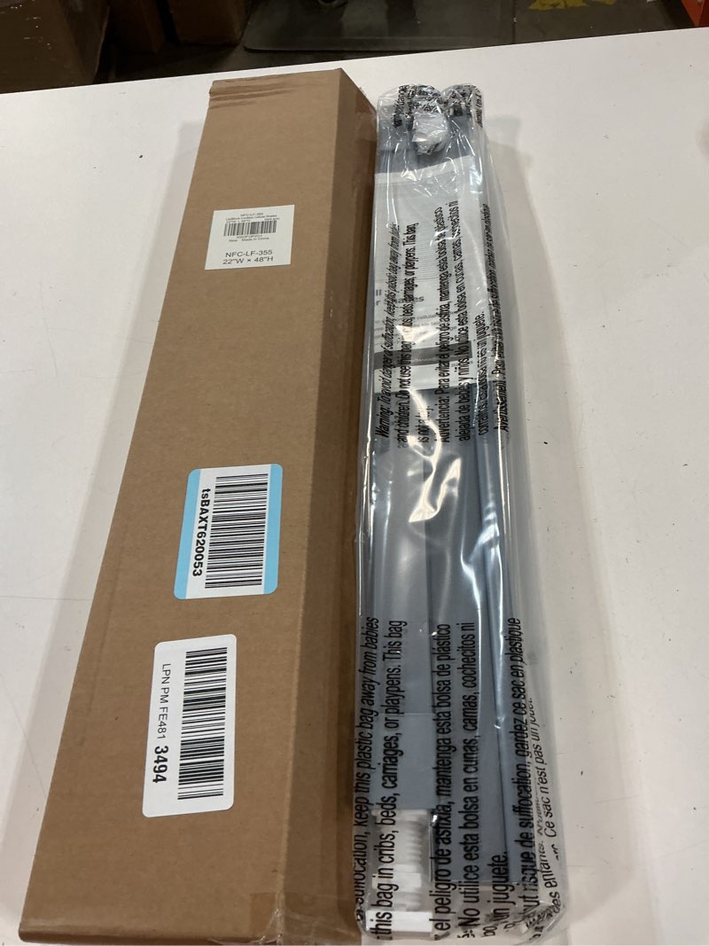 Condition photo showing New/Like New for lazblinds cordless cellular shades, no tools no drill light filtering honeycomb shades pleated blinds for windows, 22'' w x 48'' h, dark grey light filtering-dark grey 22'' w x 48'' h
