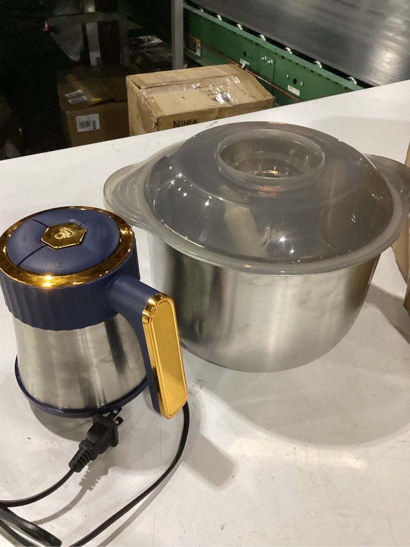 Condition photo showing As Is for 20 cups large capacity food processor,5 speed electric meat grinder chopper,500w powerful copper motor 6 bi-level blade meat processor for vegetable, nuts, onion, garlic with 304 stainless steel bowl