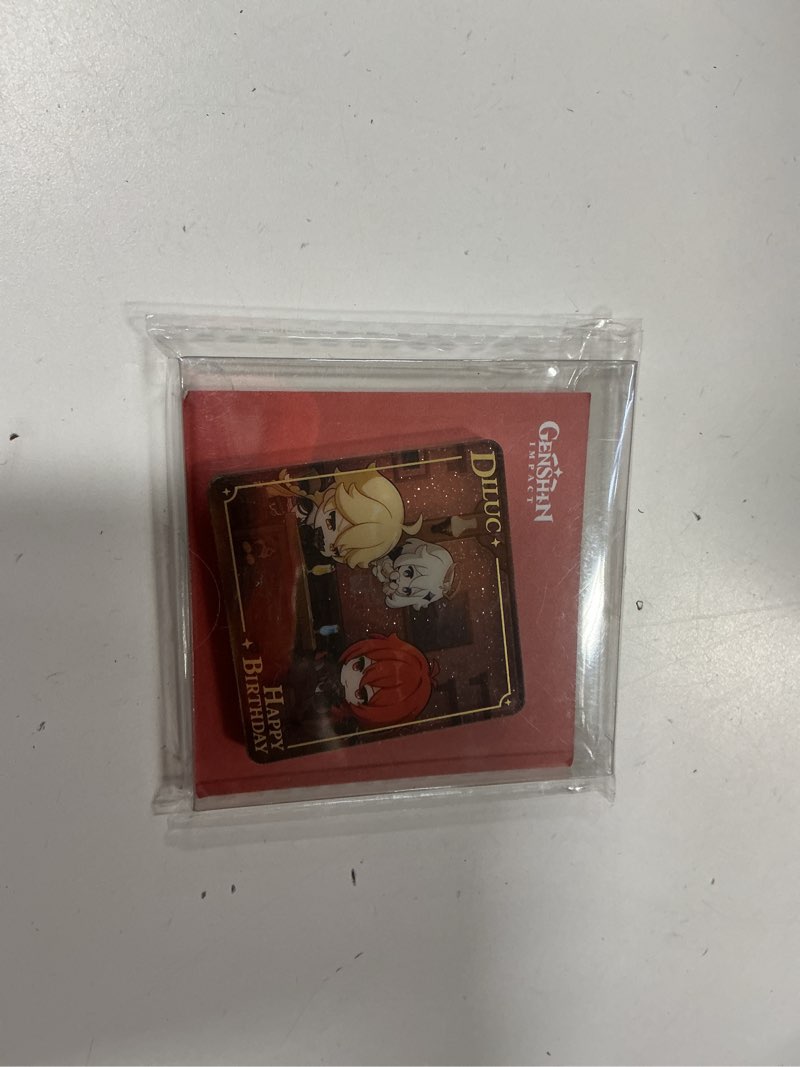 Condition photo showing New/Like New for Genshin Impact Heartfelt Wishes Series Acrylic Fridge Magnet - Diluc