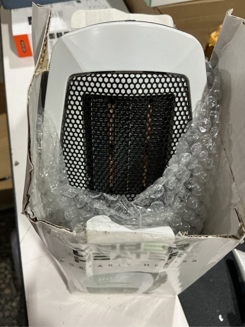 Condition photo showing Good Condition for cyber heater portable heater space heaters for indoor use sleek & compact with remote | 500w electric ceramic for bedroom, office, garage | quiet, energy efficient, with timer, thermostat