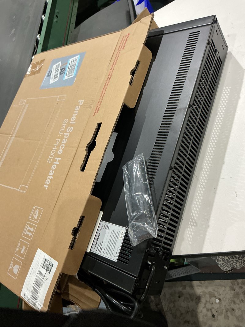 Condition photo showing Good Condition for breezeheat electric panel heaters-convection space heater, fanless quiet room heating for bedroom/office w/led digital display, adjustable temperature, timer, remote control, black