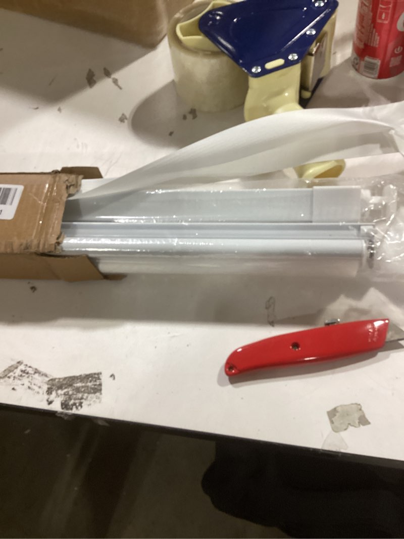 Condition photo showing New/Like New for LazBlinds No-Drill Cordless Zebra Blinds - Dual Layer Light Filtering & Room Darkening, Free-Stop Lift, Easy Install, Day & Night Privacy with Valance for Window 34.5" W x 72" H, White 34.5"W x 72"H White