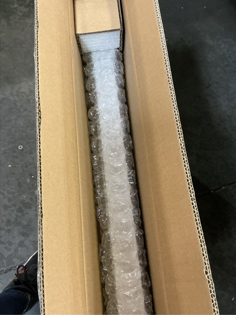 Condition photo showing New/Like New for kate and laurel calter modern decorative framed beveled wall mirror, 20 x 26, white, contemporary rectangle vanity mirror for use as bathroom mirror for over sink or refined entryway mirror white 25.5"l x 19.5"w