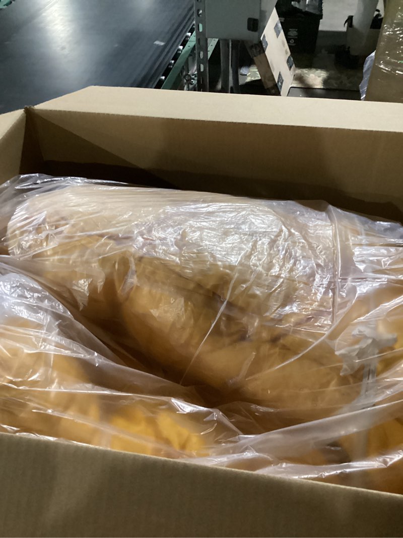 Condition photo showing Good Condition for Porch Swing Cushion with Backrest,Waterproof Bench Cushion for Outdoor Furniture,2-3 Seater Replacement Thickened 5 in swing cushion,with Ties,Patio,Outdoor,Backyard and Garden (Yellow,60x40 in) 60''×40''×5'' Yellow