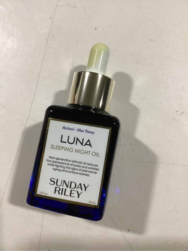 Condition photo showing New/Like New for Sunday Riley Luna Retinol Sleeping Anti Aging Night Face Oil 1.18 Fl Oz (Pack of 1)