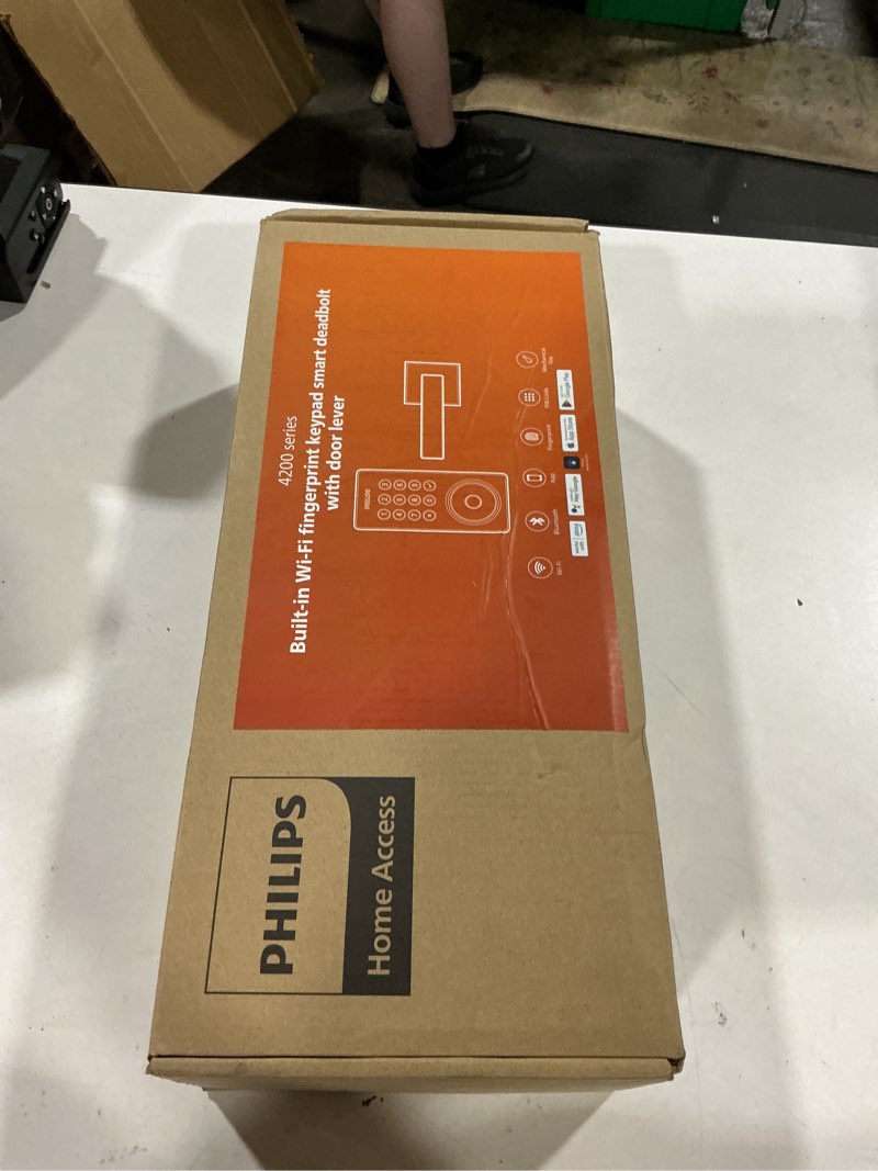 Condition photo showing Good Condition for philips wifi keypad door lock with handle, built-in wifi, app remote control, voice & fingerprint unlock, smart locks for front door with auto lock, digital front door lock set, keyless entry deadbolt matte black