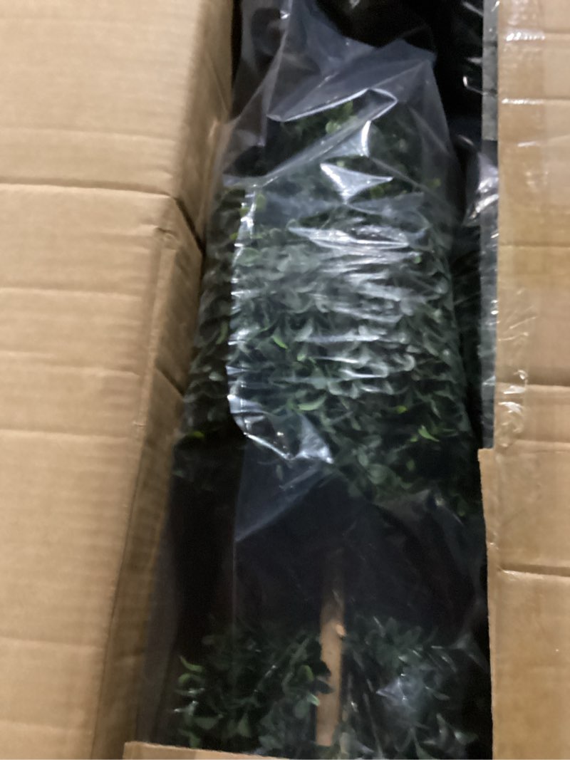 Condition photo showing New/Like New for 3ft-35'' artificial boxwood double ball topiary trees,2pack faux topiaries tree store garden indoor&outdoor for porch home decor