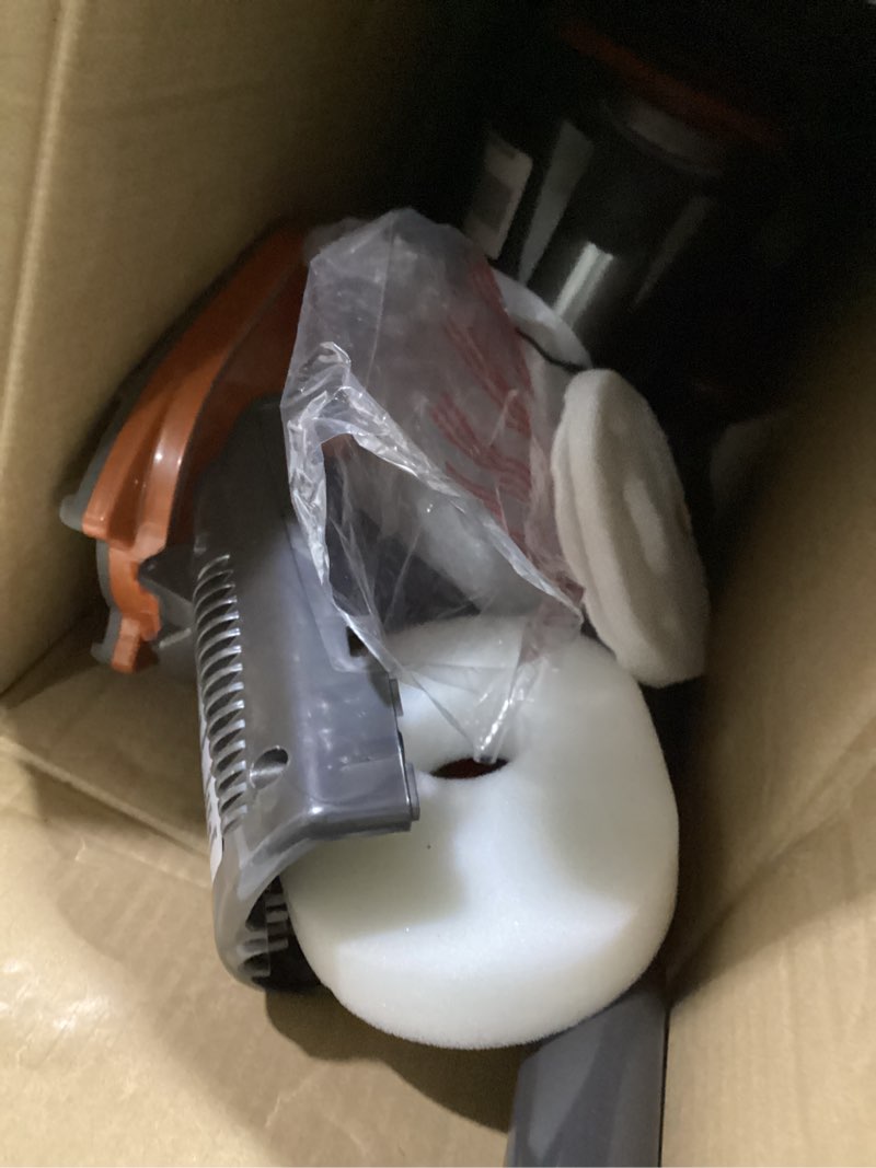 Condition photo showing As Is for shark rocket ultra-light corded bagless vacuum for carpet and hard floor cleaning with swivel steering (hv301), gray/orange