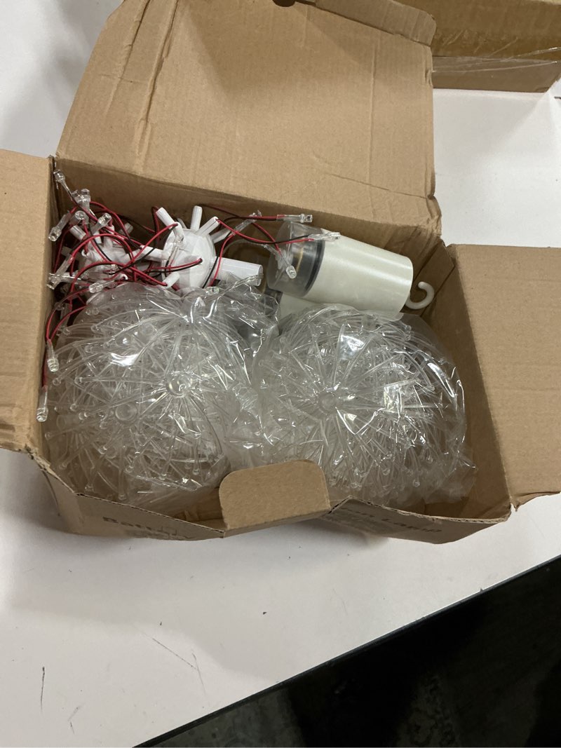 Condition photo showing New/Like New for 2 pcs solar garden lights solar firework lights, led dandelion hanging light with 8 flashing modes, ip44 waterproof, firework light wedding walkway christmas decor(colorful), garden decorations