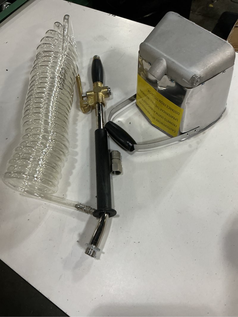 Condition photo showing Good Condition for youho stucco sprayer wall plaster sprayer cement mortar spray gun hopper tool?with compressor connection kit 4 jet pneumatic 29 inches (kit)