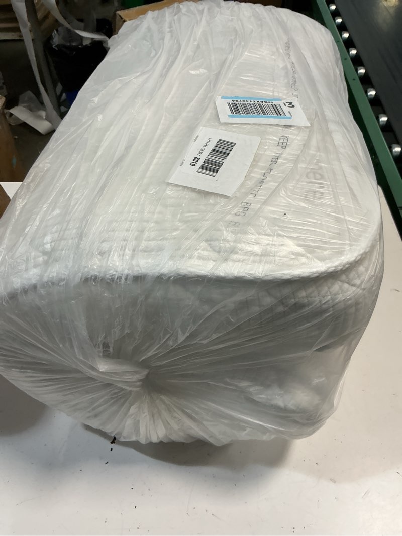 Condition photo showing As Is for letmxiu premium crib & toddler mattress,100% knitted fabric, premium fleece surface-hypoallergenic, 5" thick firm soft crib mattress, non-toxic - fits standard cribs & toddler beds simple 52" x 27.6" x 5"