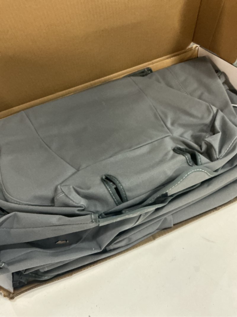 Condition photo showing Good Condition for custom fit tacoma car camo seat cover for select toyota tacoma hybrid 2024 2025 2026 trd sport, trd off-road, limited,trailhunter, canvas camouflage seat covers - full set(gray) gray 2024-2026 full set for tacoma hybrid