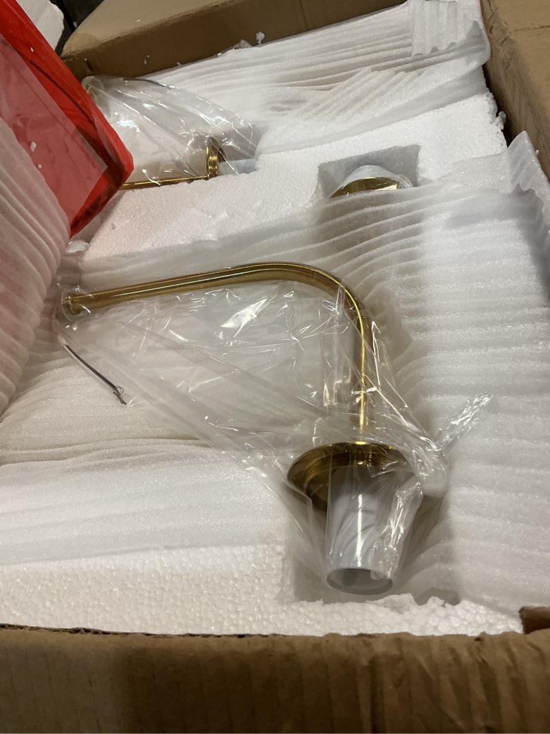 Condition photo showing Good Condition for modern brushed brass gold 6-light ceiling light with globe white glass shade semi flush mount light fixture for dinning room foyer hallway sputnik chandeliers