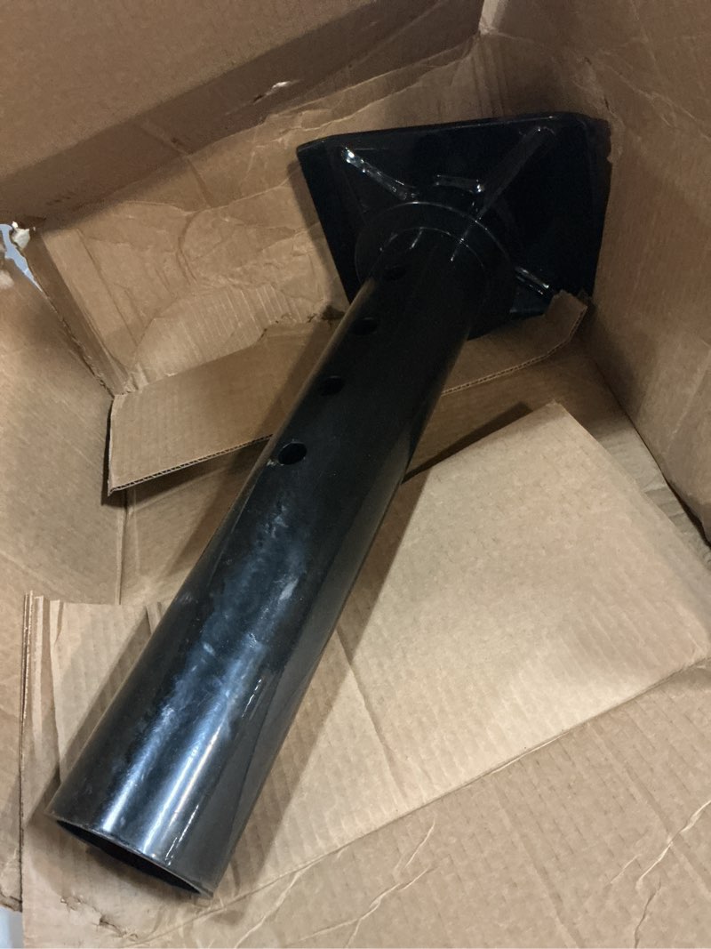 Condition photo showing Good Condition for 30k lbs gtw gooseneck to 5th wheel king pin adapter – fits 4" round tube gooseneck trailers, converts for 5th-wheel hitch towing, heavy duty reinforced rib design, 5th wheel lube plate included square reinforcing ribs