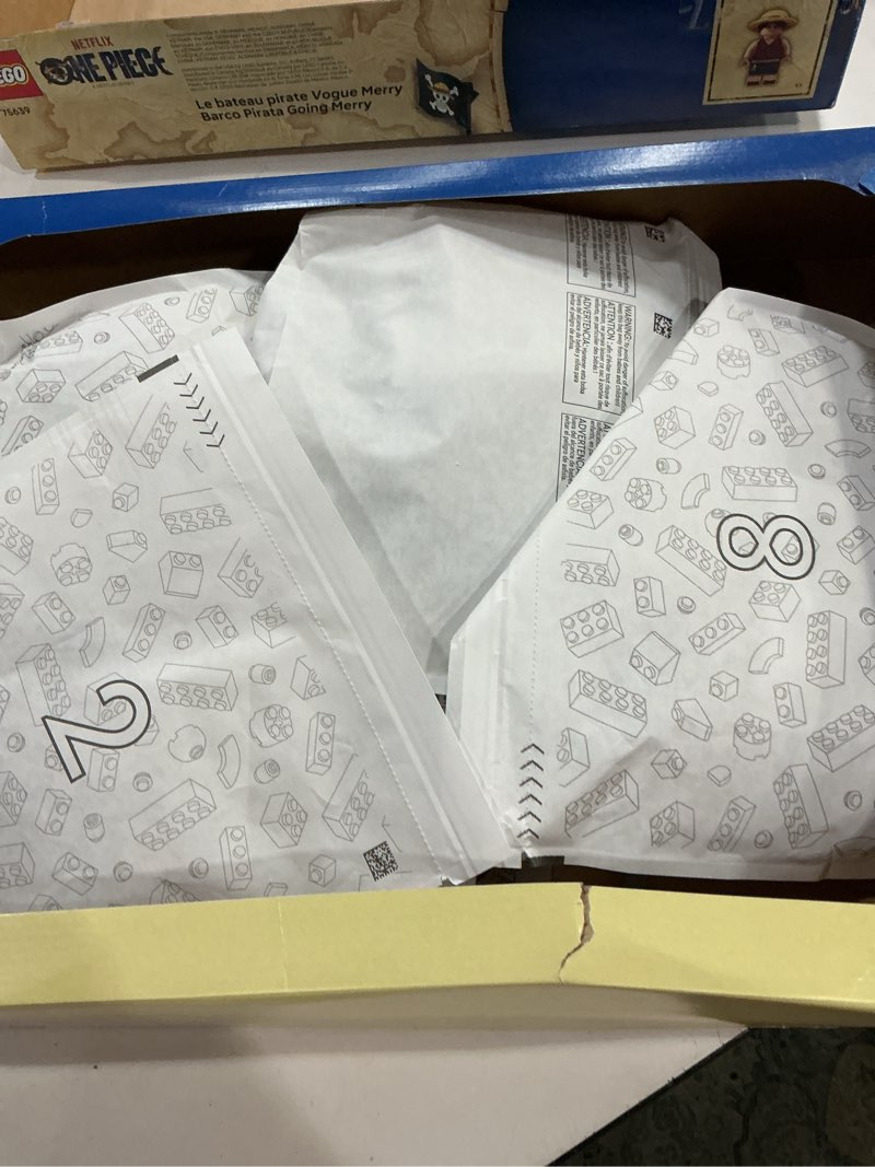 Condition photo showing New/Like New for LEGO ONE Piece The Going Merry Pirate Ship Building Blocks - Pretend Play Adventure Toy for Boys & Girls, 10+ - Straw Hat Crew Toy Figures & Playset for Anime Fans - Gift for Christmas - 75639