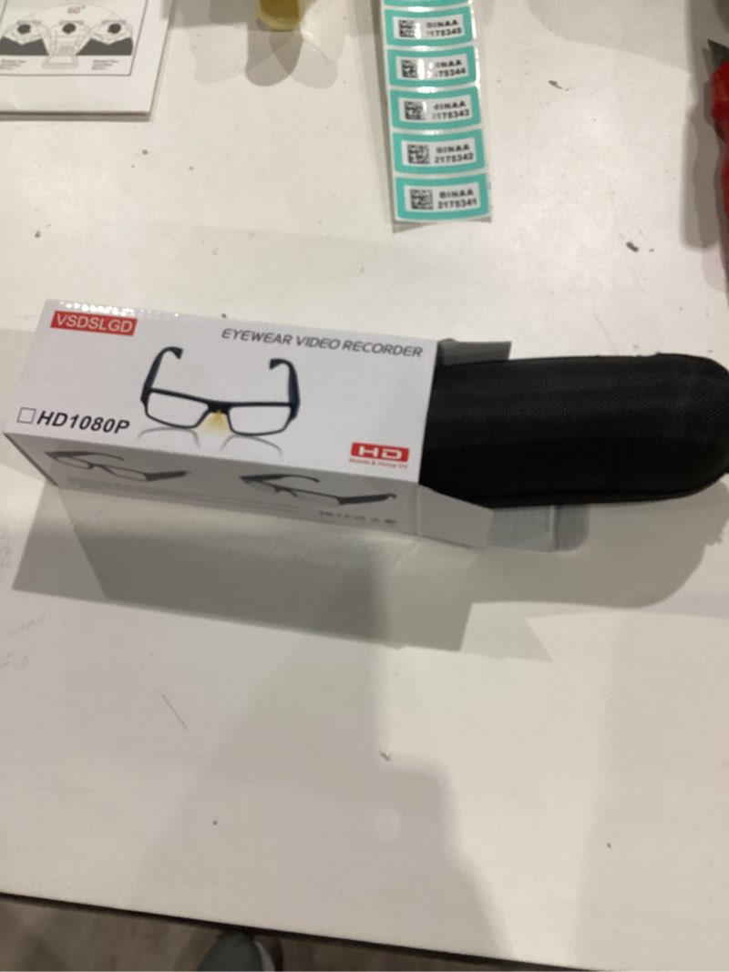 Condition photo showing Good Condition for smart glasses with camera - 1080p hd video recording and photo taking, 64gb memory card video camera glasses for men women indoor outdoor cycling hiking travel, no bluetooth no wifi no app