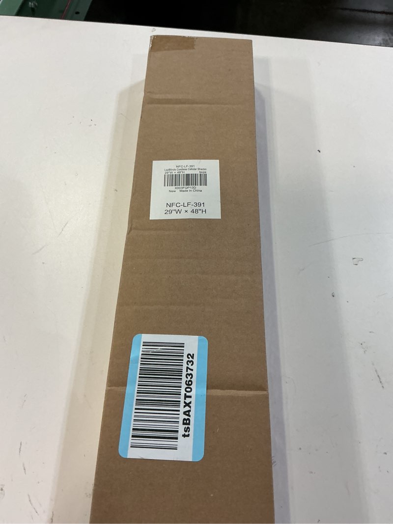 Condition photo showing New/Like New for lazblinds cordless cellular shades, no tools no drill light filtering honeycomb shades pleated blinds for windows, 29'' w x 48'' h, taupe light filtering-taupe 29'' w x 48'' h