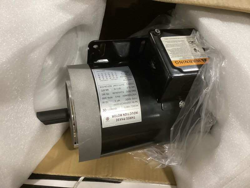 Condition photo showing New/Like New for 3hp electric motor 3450rpm general purpose three phase motor 230v/460v cw/ccw tefc 2pole 60hz