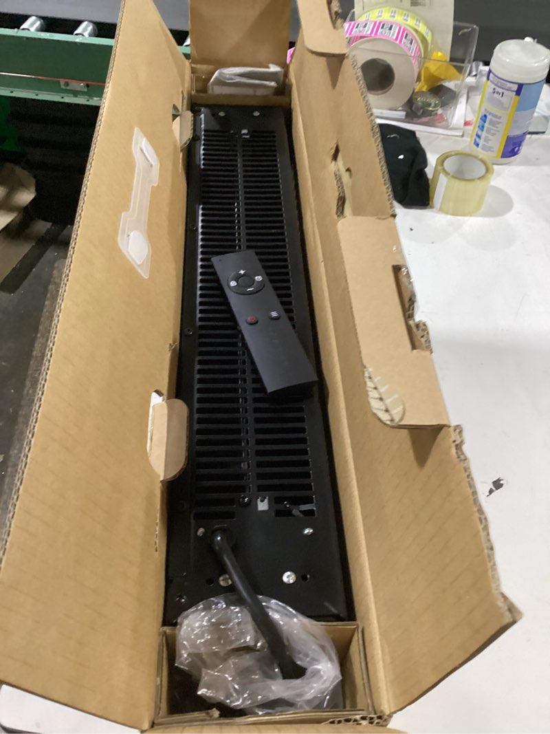 Condition photo showing Good Condition for BREEZEHEAT Convection Panel Heater 1500W, Energy Efficient Electric Space Heater for Indoor Use w/Remote Control, Silent Operation, Slim Design for Large Room, Home Office (Black) 1500w Black