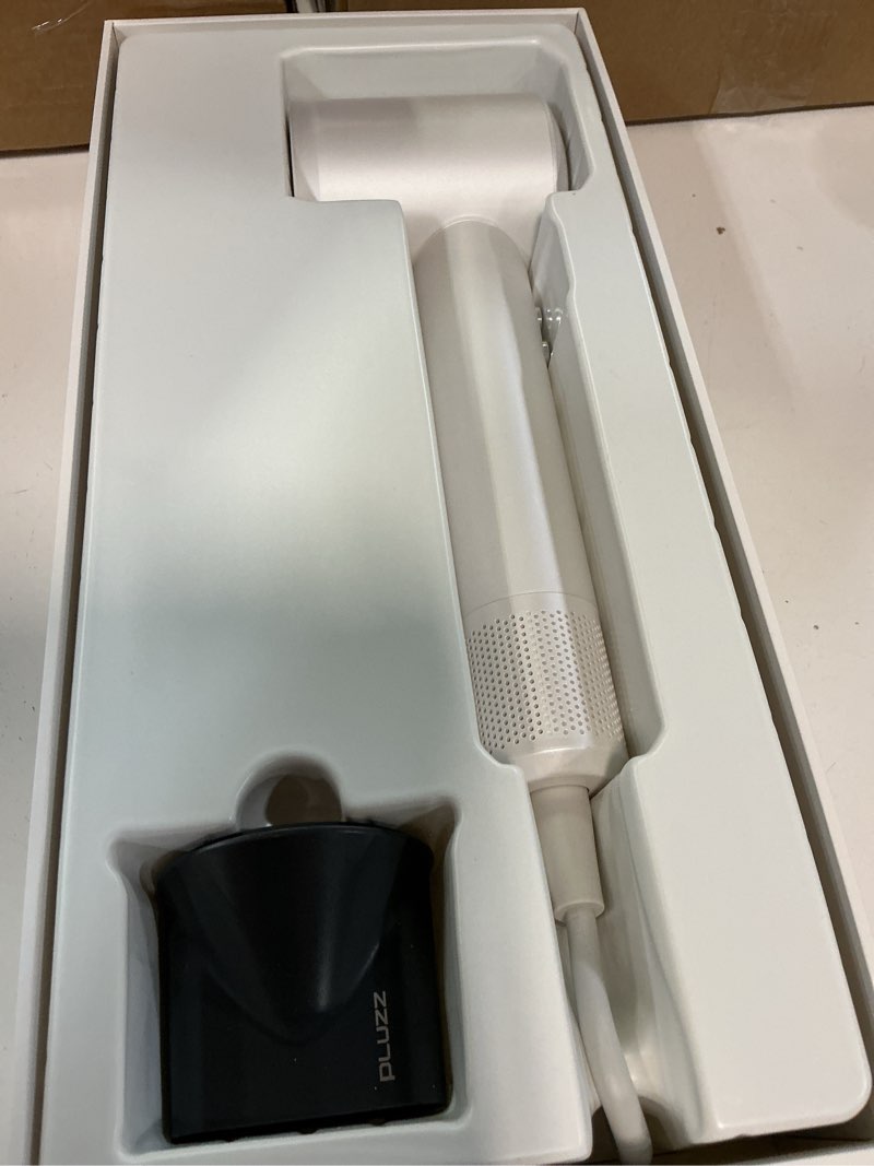 Condition photo showing Good Condition for hair dryer, ionic high-speed blow dryer for fast drying with brushless motor, portable professional hair dryers with magnetic concentrator, quiet compact hairdryer for women & men, travel/home/salon white