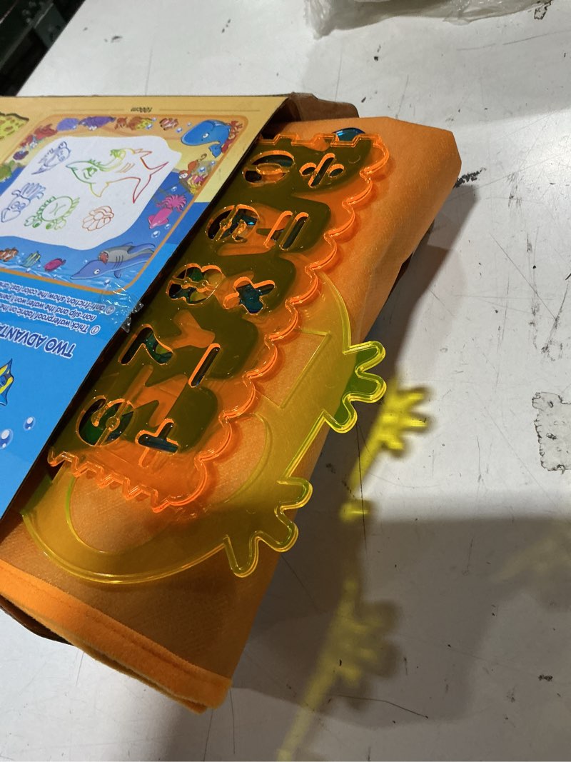 Condition photo showing Good Condition for water doodle mat - kids painting writing color doodle drawing mat toy bring magic pens educational toys for age 3 4 5 6 7 year old girls boys age toddler gift ocean