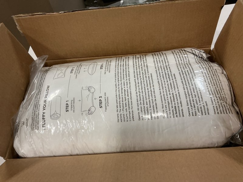 Condition photo showing Good Condition for pacific coast bed pillow, luxury hotel goose feather and down firm pillow for sleeping with 100% cotton shell, soft and supportive queen (pack of 2)