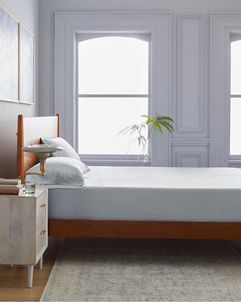 bamboo fitted sheet set mist queen