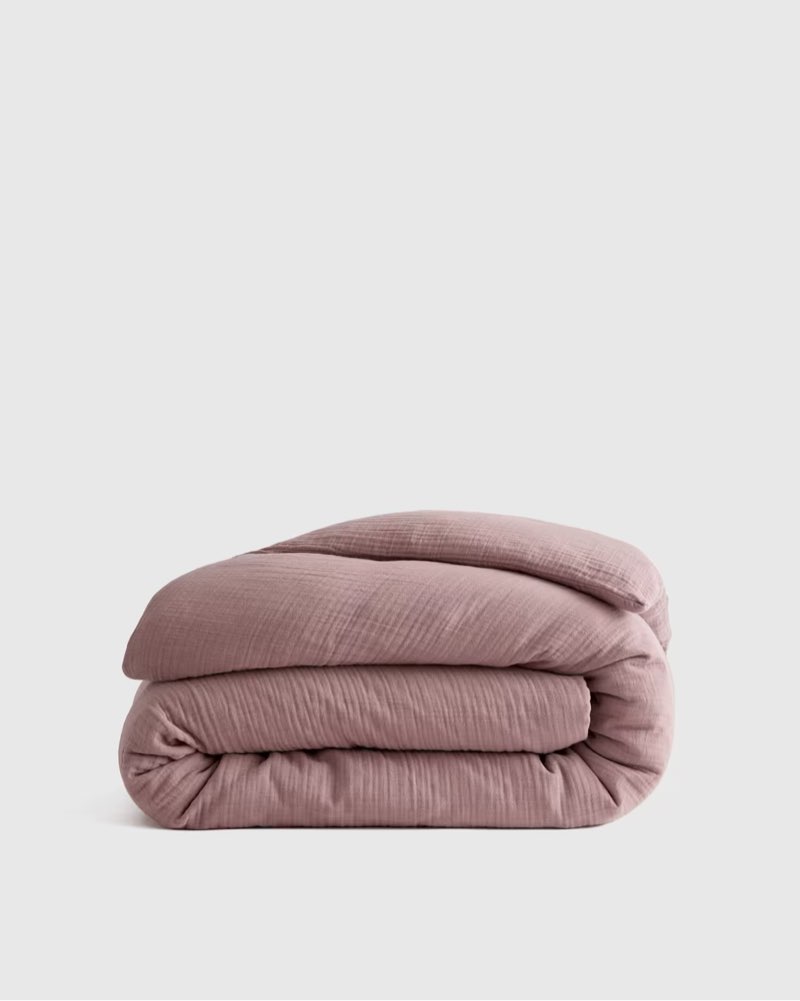 quince organic cotton gauze duvet cover king cali king fig
