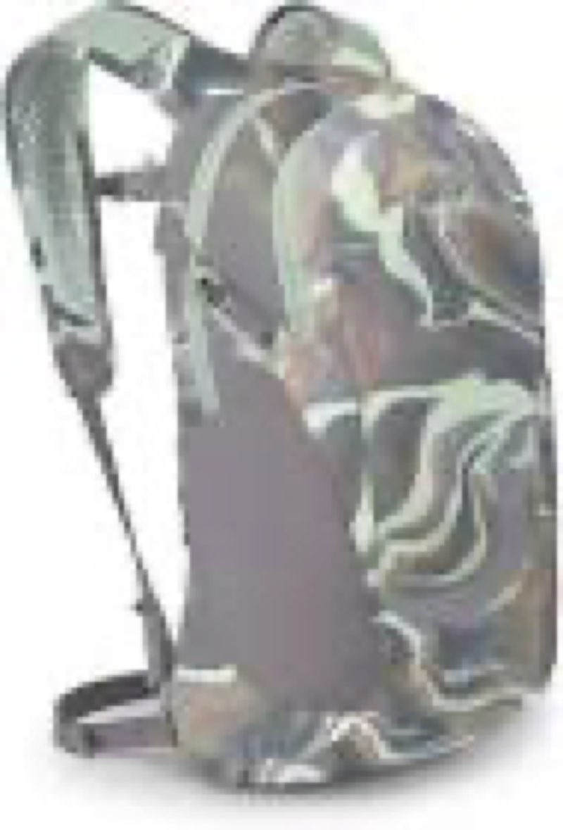 osprey daylite commuter backpack - lightweight everyday bag with laptop sleeve, bottle pockets euphoria flowing print/soundwave grey one size