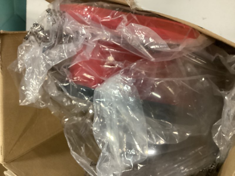 Condition photo showing As Is for Dash SmartStore Deluxe Stirring Popcorn Maker - Hot Oil Electric Popcorn Popper with Butter-Warming Tray, Clear Serving Bowl, Storage Lid & Measuring Cup - 24 Cups, Red 24 Cups Red