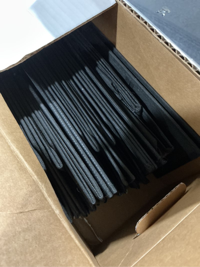 Condition photo showing Good Condition for closet storage bins 6 pack, trapezoid fabric bins with handles for shelves, foldable storage boxes for clothes toys hats, with labels& chalk marker for home organization rustic brown and black