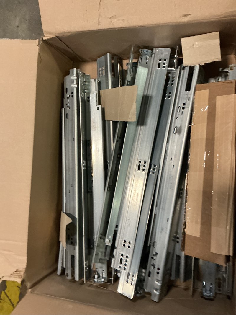 Condition photo showing As Is for 18 in. full extension soft close undermount drawer slide kit -