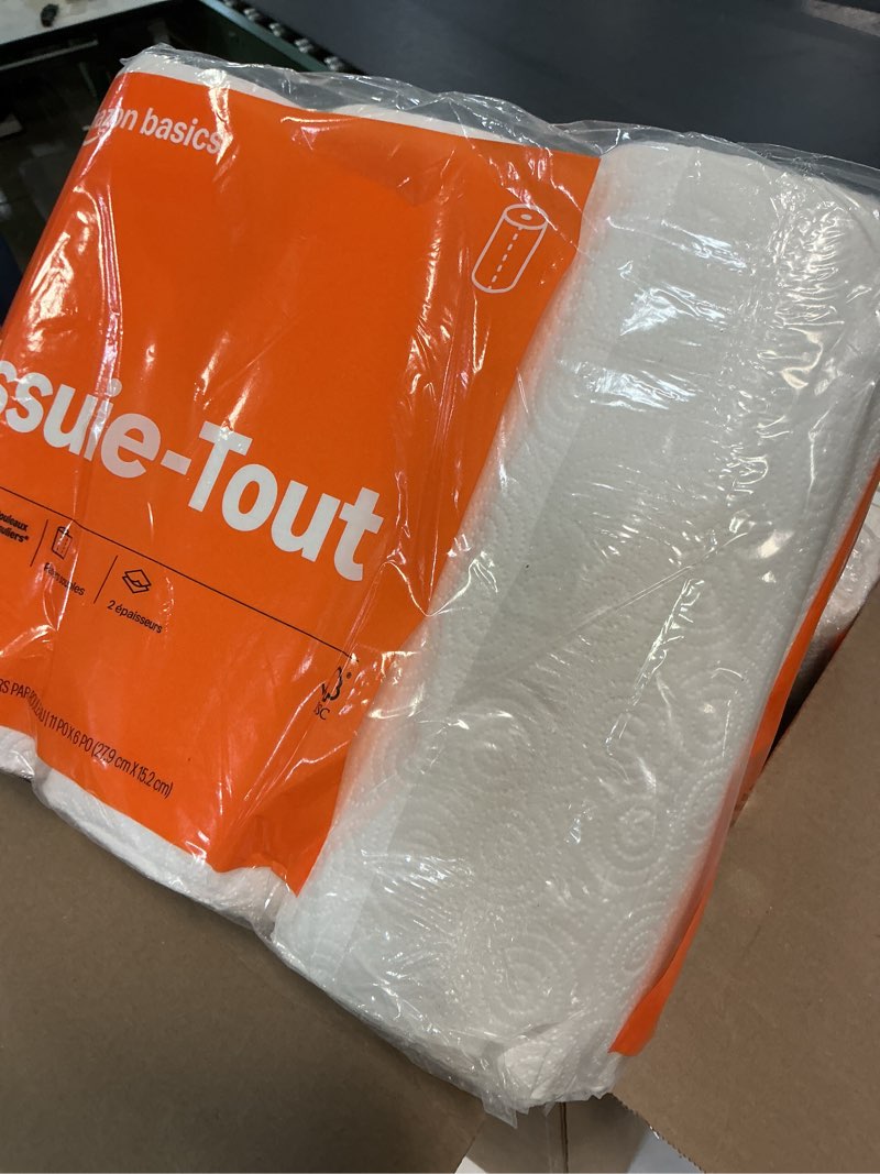 Condition photo showing New/Like New for Amazon Basics FSC-Certified 2-Ply Flex-Sheets Paper Towels, 150 Sheets per Roll, 12 Basics Rolls = 32 Regular Rolls XXL 150 sheet (Pack of 12)