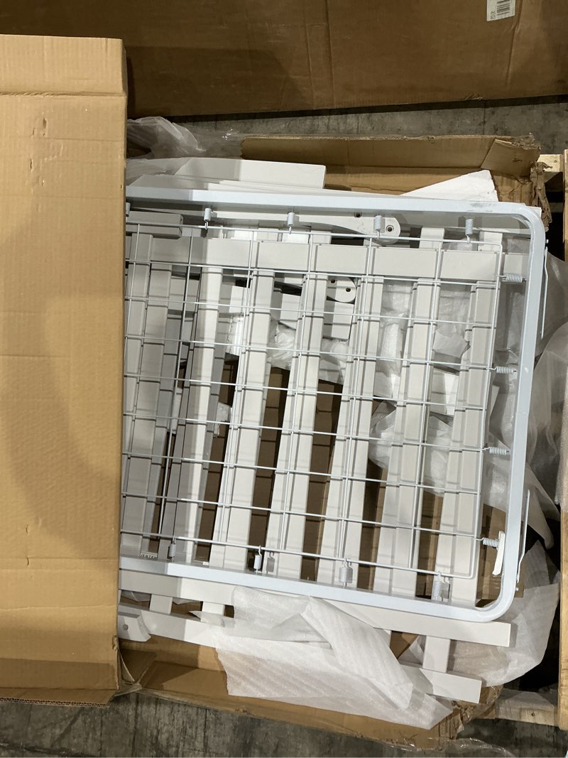 Condition photo showing As Is for ashton 4-in-1 convertible crib in grey, greenguard gold, jpma certified, non-toxic finishes, features 4 mattress height settings, made of solid pinewood