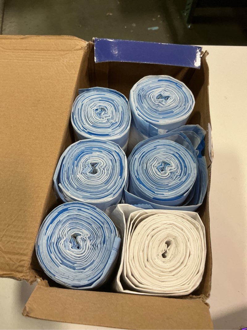 Condition photo showing Good Condition for 240 Count 8 Gallon Trash Bags Drawstring - 1.2 Mil White Medium Garbage Bags Unscented, 30 Liter Thick Plastic Trash Can Liners for Home Kitchen Bathroom 8gal-240