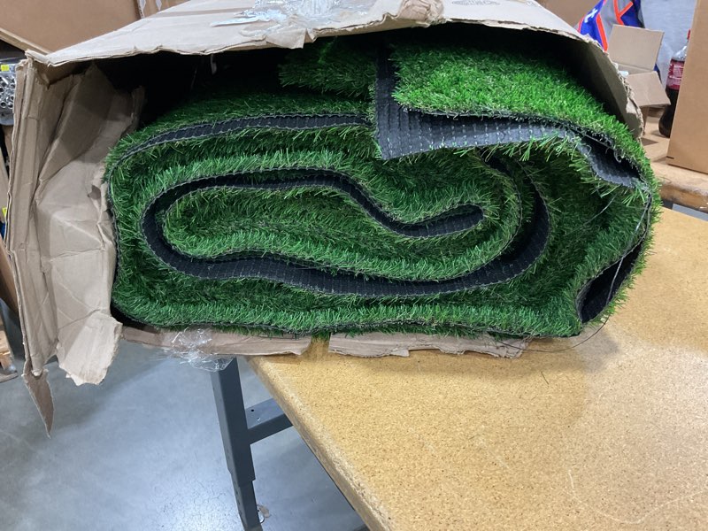 Condition photo showing Good Condition for artificial grass turf, 10ft x 12ft (120 ft²) 20mm pile height indoor outdoor synthetic realistic faux fake astroturf rug carpet mat for balcony decor playground patio dogs