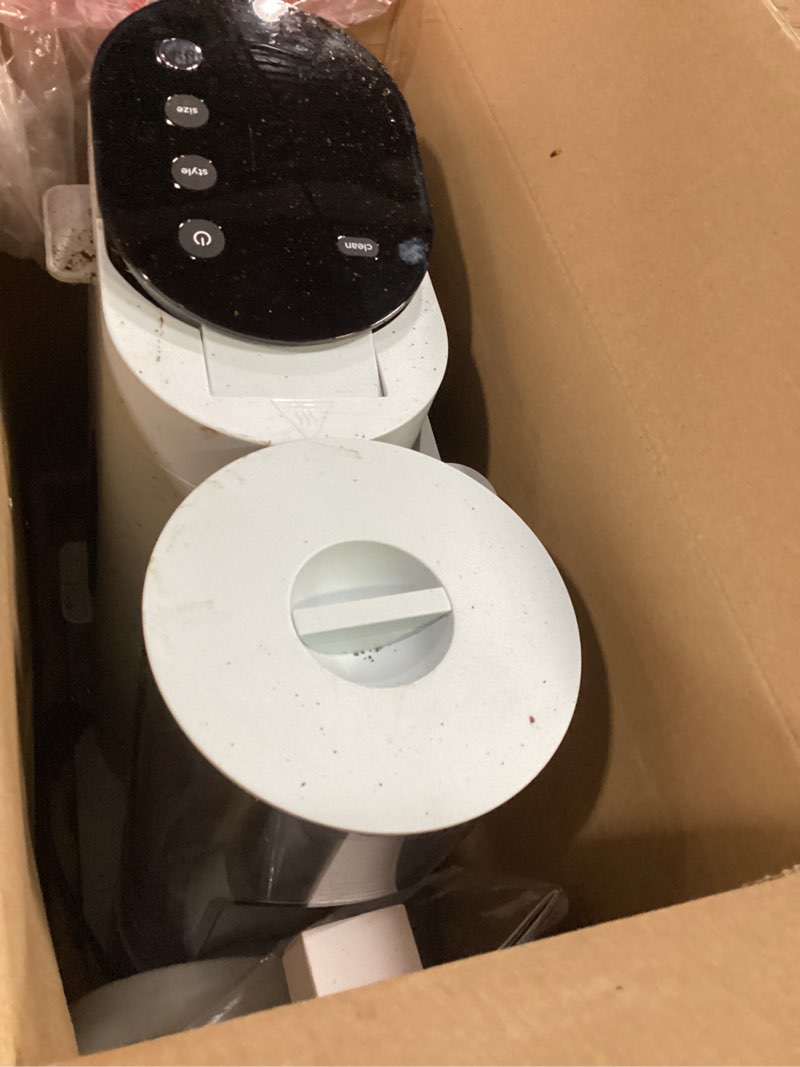 Condition photo showing As Is for Ninja Pods & Grounds Specialty Single-Serve Coffee Maker, K-Cup Pod Compatible, Built-In Milk Frother, 6-oz. Cup to 24-oz. Travel Mug Sizes, Iced Coffee Maker, Glacier Blue, PB051GB