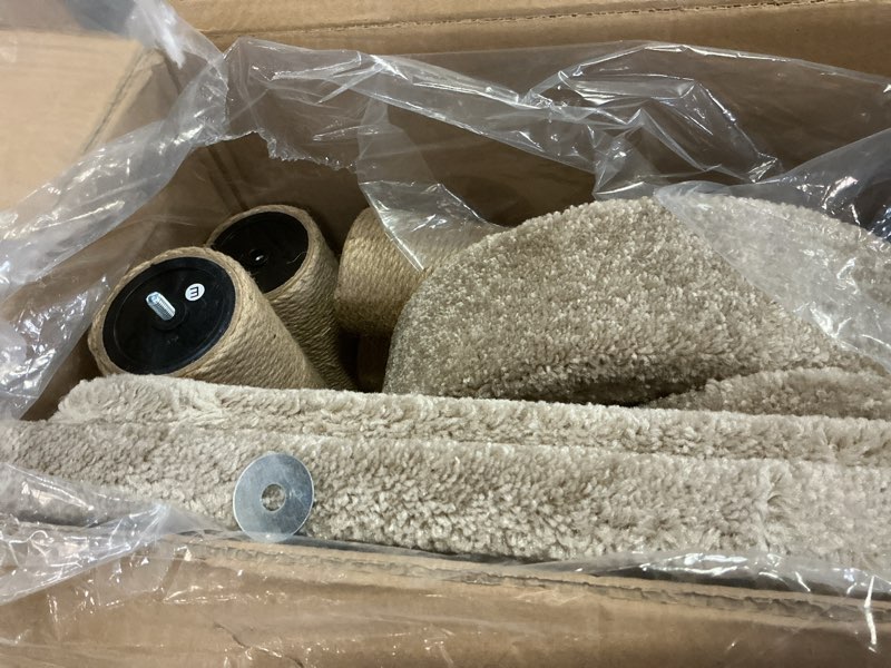 Condition photo showing Good Condition for amazon basics cat tree tower - multi-level climbing activity center for indoor cats & kittens with scratching posts, platform, jute rope, large (45.9"h), beige