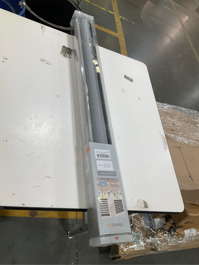 Condition photo showing New/Like New for persilux cordless zebra blinds for windows free-stop roller shades (33" w x 64" h, grey) dual layer light cintrol for day and night, light filtering sheer shades for home, easy to install 33"w x 64"h grey