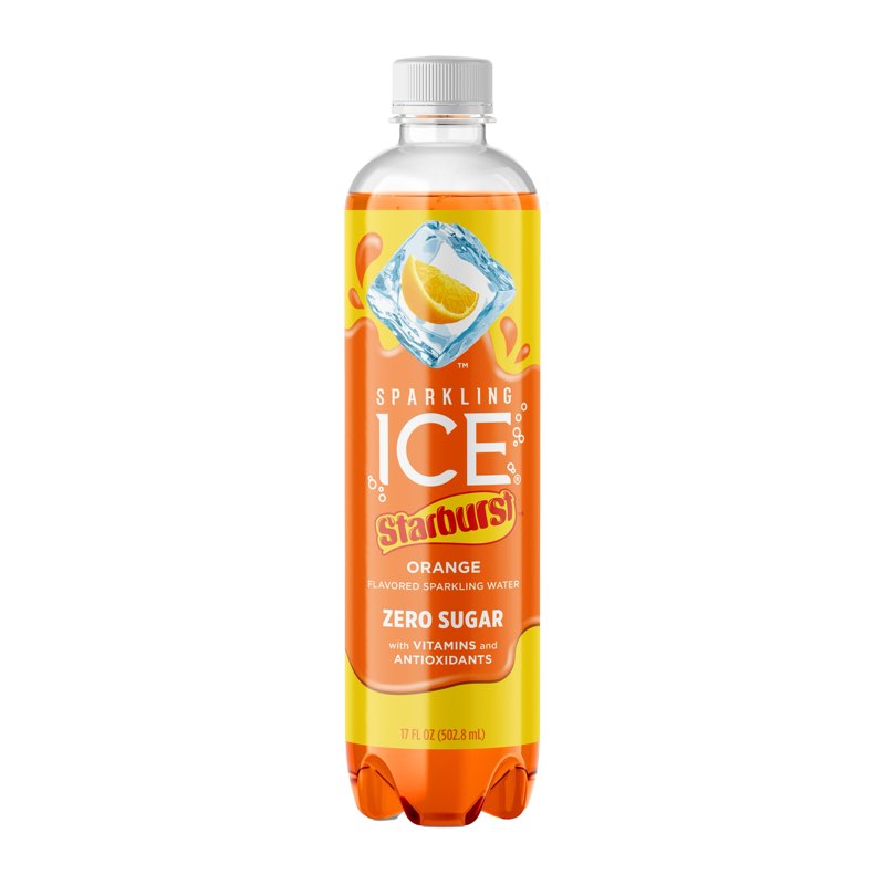 (Exp 03/10/25)Starburst Orange Flavored Sparkling Water - 17 oz(Pack 12)