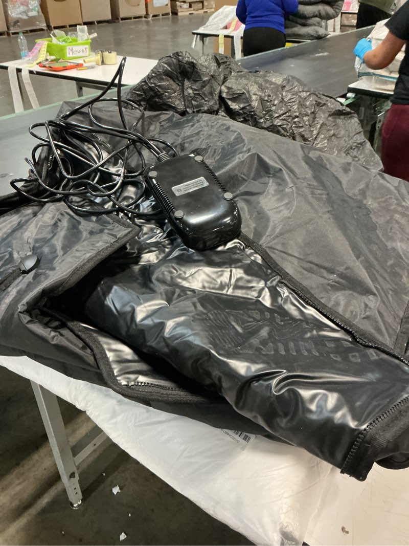 Condition photo showing As Is for Portable Infrared Sauna Blanket, Detox & Relaxation at Home, Adjustable Timer 20-60 Min, Temperature Range 86-158?, 6 ft x 2.6 ft, Oxford Fabric Oxford cloth+Arm Hole