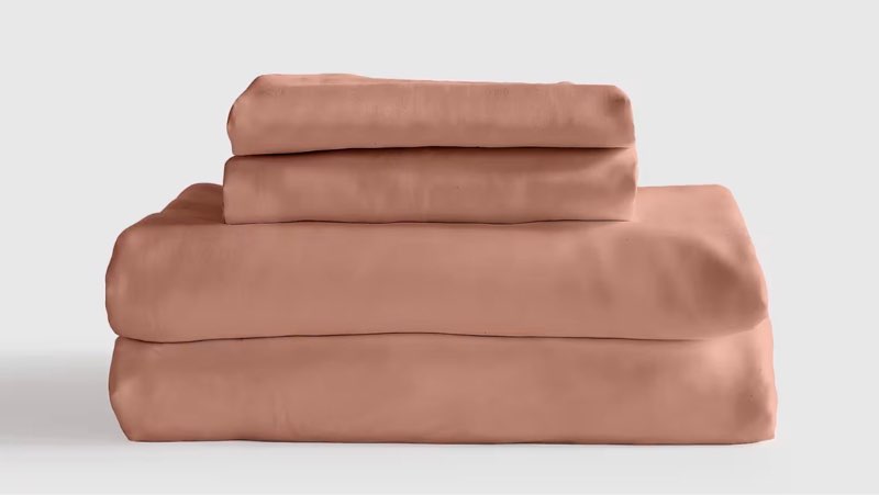 quince 100% viscose  from organic bamboo cal king sheet set clay