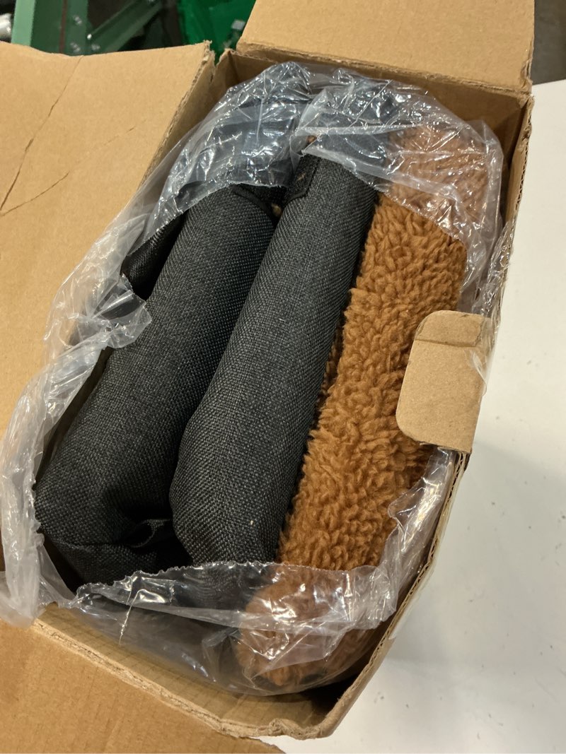 Condition photo showing Good Condition for burgeonnest center console small dog car seat - portable pet cat puppy booster armrest carseat up to 11lbs, anti-collapse comfort car travel with washable fluffy cushion and pillow, brown