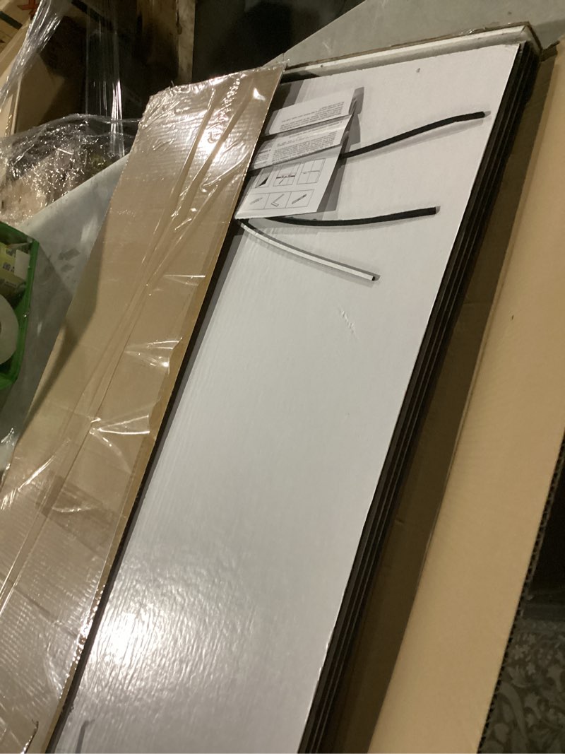 Condition photo showing Good Condition for 4-piece wood slat wall panel for interior wall decor noise cancelling 47.2" x 23.6" peel and stick acoustic decorative 3d sound absorbing wall paneling, natural oak naturak oak 4pcs - 47.2" x 23.6"